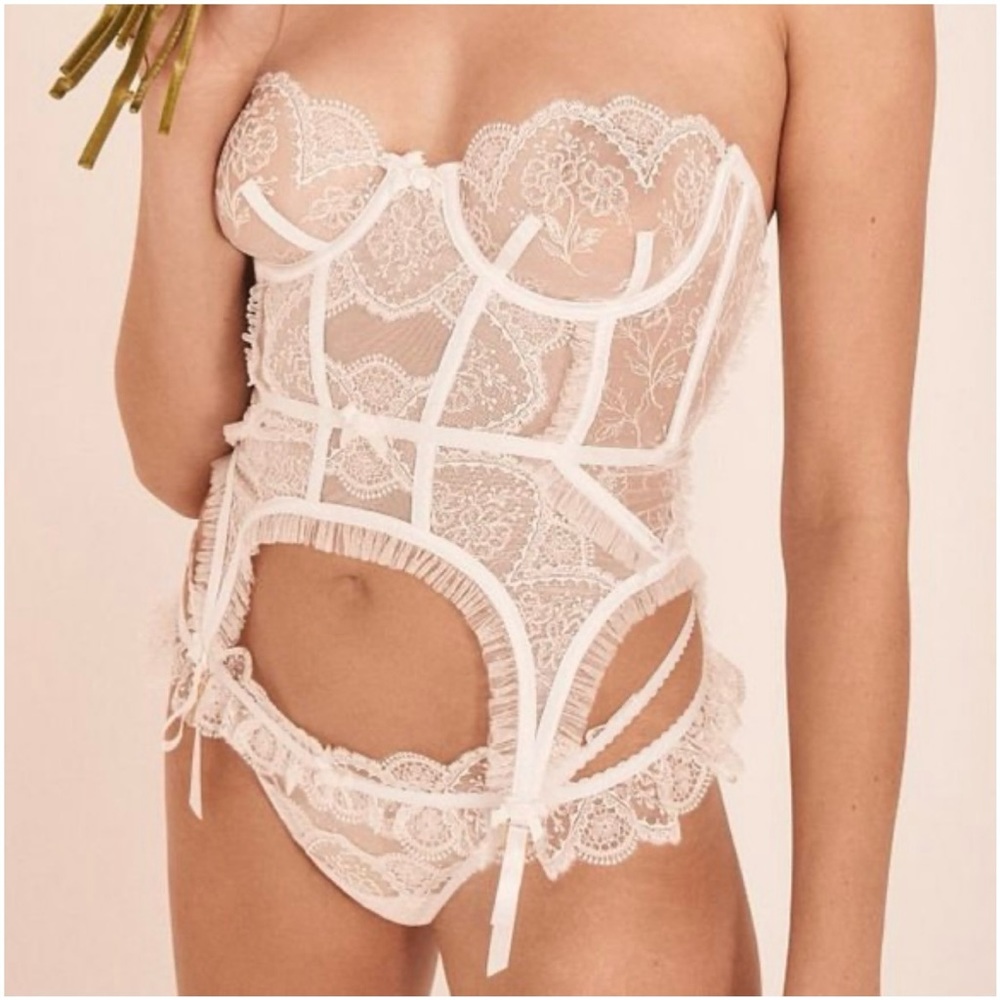 For Love and Lemons Forever Garter Bustier, Size Small